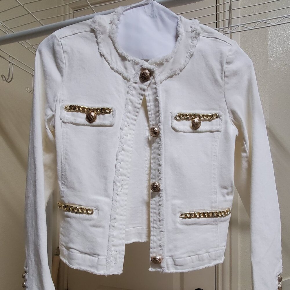 Generation Love White Denim Jacket Small